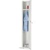 Workwear Locker, Single Door, White, 1800 x 300 x 300mm thumbnail-1