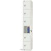 Workwear Locker, 6 Doors, White, 1800 x 300 x 300mm thumbnail-1