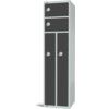 Workwear Locker, 4 Doors, Dark Grey, 1800 x 450 x 450mm thumbnail-0