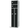 Workwear Locker, 4 Doors, Black, 1800 x 450 x 450mm thumbnail-0