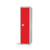 Low Height Locker, Single Door, Red, 1370 x 300 x 380mm thumbnail-0