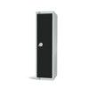 Low Height Locker, Single Door, Black, 1370 x 300 x 380mm thumbnail-0