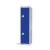 Low Height Locker, 2 Doors, Blue, 1370 x 300 x 380mm thumbnail-0