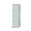 Low Height Locker, 3 Doors, Mid Grey, 1370 x 300 x 450mm thumbnail-0