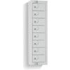 Personal Effects Locker, 8 Doors, Mid Grey, 920 x 250 x 160mm, Sloped Top thumbnail-0