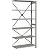 Euro Shelving Extension Bay, 5 Shelves, 160kg Shelf Capacity, 2100mm x 1000mm x 450mm, Grey thumbnail-0