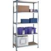 Galvanised Shelving, 5 Shelves, 1980mm x 900mm x 450mm, Grey thumbnail-0