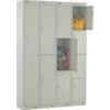 Compartment Locker, 2 Doors, Light Grey, 1800 x 300 x 450mm thumbnail-0