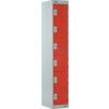 1800x300x450mm 6-DOOR LOCKER GREY/RED thumbnail-0