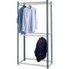 Garment Hanging Rack, 1980mm x 1000mm x 600mm, Blue thumbnail-0