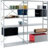 Stormor Standard Duty Shelving Extension Bay, 4 Shelves, 70kg Shelf Capacity, 1850mm x 900mm x 300mm, Grey thumbnail-0