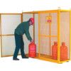 Mobile Cage, Galvanised Yellow Doors, 1680 x 1400 x 770mm, 500kg Load Capacity thumbnail-0