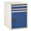 Euroslide 2 Drawer (2x100mm) & Cupboard (1x500mm) Blue thumbnail-0