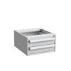 Drawer Cabinet, 2 Drawers, Grey, 260 x 450 x 520mm thumbnail-0