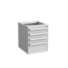 Drawer Cabinet, 4 Drawers, Grey, 560 x 520 x 450mm thumbnail-0