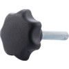 GN6336.4-ST-32-M6-30 Polyamid Plastic Star Knob, Zinc Plated Bolt thumbnail-0