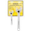 Adjustable Spanner Set, Chrome Vanadium Steel, Set Of 2 thumbnail-2