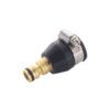 Tap Connector with Hose Clip, 1/2in, Brass Material, Brass Colour, Individual thumbnail-0