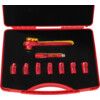 INSULATED VDE REVERSIBLE RATCHET SAFETY TOOL SET 1/2" SQ/DR 9-PCS thumbnail-1