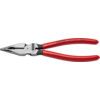 08 21 185 NEEDLENOSE COMBO PLIERS PLASTIC COATED 185MM (PK-6) thumbnail-0