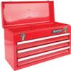 Tool Chest, Workshop Range, Red, Steel, 3-Drawers, 304 x 520 x 218mm, 30kg Capacity thumbnail-0