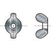 M14 WING NUT ROUND CAST IRON BZP thumbnail-1