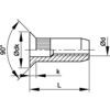 12-OCSH-45 BLIND CSK RIVET NUT OPEN SER. SHANK BZP (BX-100) thumbnail-1