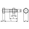 M12x40 HEX HEAD BOLT + NUT BZP(GR-4.6) thumbnail-2