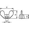 M6 WING NUT ROUND CAST IRON BZP thumbnail-0