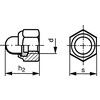 M8 A2 Stainless Steel Lock Nut, Dome Cap Material Grade 304 thumbnail-0