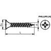 3.9x45mm PHILLIPS DBL THREAD DRYWALL SCREW PHOSPHATE (BX-1000) thumbnail-0