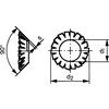 M6 C/SUNK EXTERNAL SERRATED LOCK WASHER DIN 6798V thumbnail-3