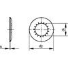 M6 TYPE-JZC HEAVY DOMED INTERNAL SERRATED LOCK WASHER thumbnail-0