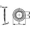 M10 SK TYPE-M LOCKING DISC SPRING WASHER - STEEL - ZINC FLAKE thumbnail-1