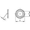 NO.10 EXTERNAL SERRATED LOCK WASHER - A2 ST/STEEL ASME B18.21.1 thumbnail-2