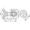 M8x60 FLAT C/SUNK LONG SQ' NECK BOLT C/W NUT BZP (GR-4.6) thumbnail-2