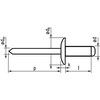 3.2x16mm ALUMINIUM LARGE HEAD RIVET (BOX 50) thumbnail-1