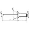 3.2x12mm OMNI CSK BLIND RIVET ALU BZP (BX-500) thumbnail-2