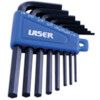 Hex Key, L-Handle, Hex, Imperial, 1/16-1/4", 8-piece thumbnail-0