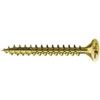 Countersunk Pozi Drive Wood Screw, Steel, Zinc Plated Yellow, 4.5mm x 25mm, Box of 200 thumbnail-0