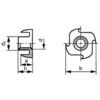 M5x8mm 4 PRONGED T-NUT BZ P thumbnail-1