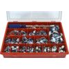 ASSORTED ZINC PLATED HOSE CLIPS 140PC + FLEXDRIVER thumbnail-1