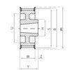 32-8M-30F Taper Bore HTD Timing Pulley (1615), 32 Teeth, 8mm Pitch, for a 30mm Wide Belt thumbnail-1