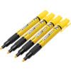 Paint Marker, Yellow, Permanent, Bullet Tip, 4 Pack thumbnail-0