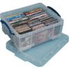 Storage Box with Lid, Plastic, Clear, 480x390x200mm, 18L thumbnail-0