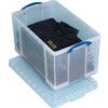 Storage Box with Lid, Plastic, Clear, 605x370x355mm, 84L thumbnail-0