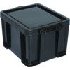 Storage Box with Lid, Plastic, Black, 520x440x310mm, 42L thumbnail-0