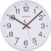 QUANTUM 6200 12" ROUND WHITE QUARTZ CLOCK thumbnail-0