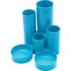 Q CONNECT 6 TUBE PLASTIC DESK TIDY BLUE thumbnail-0