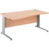 ATMOSPHERE 1600mm RH SINGLE CANT WAVE DESK BEECH thumbnail-0